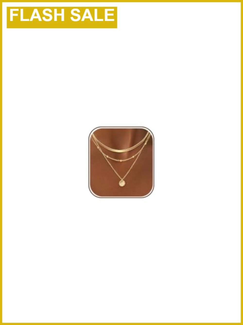 Layered Necklaces Set 14K Gold Plated 3 Piece Dainty Chain Stack